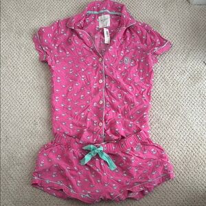 Gilly Hicks Pink Pajama Set Size Medium NWT